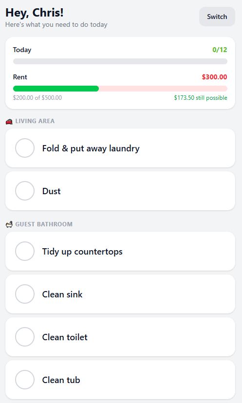Chores screenshot 1